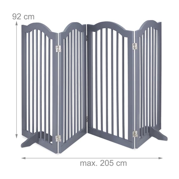 Grå säkerhetsgrind 92 cm