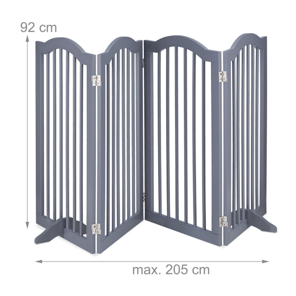 Grå sikkerhedslåge 92 cm