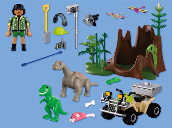 Dino Hideaway -leikkisetti T-Rex- ja Brachiosaurus-vauvoilla