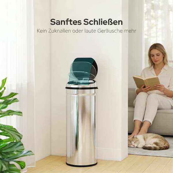50L rostfritt stål automatisk sensor papperskorg