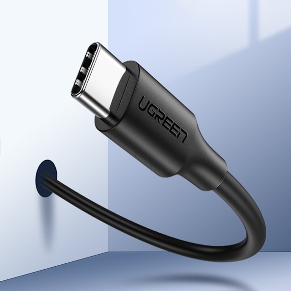 USB Typ C-kabel för laddning och dataöverföring 3A 1m svart