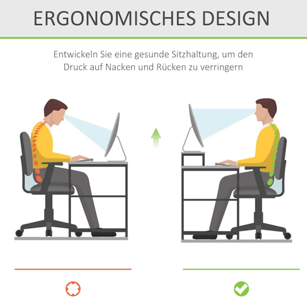 Ergonomic Monitor Stand Acryl Screen Stander Til Bærbar, Computer, Notebook, Gennemsigtig, 53X19X9Cm