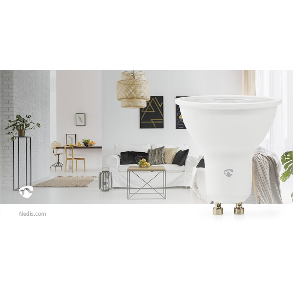 SmartLife Full Färg Glödlampa | Zigbee 3.0 | GU10 | 345 lm | 4.7 W | RGB / Varm till cool vit | 2200 - 6500 K | Android™ / IOS | Spot | 1 st.