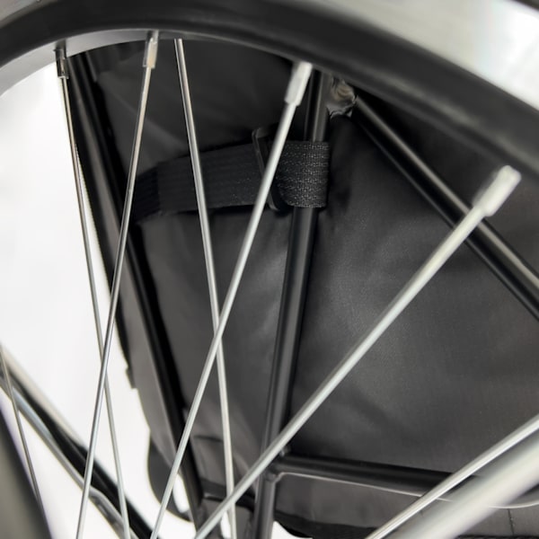 Dobbelt rygsæk cykeltaske 2i1 30l, sort