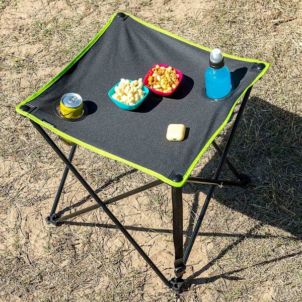 Sammenfoldelig tekstil campingbord med betræk Cafolby InnovaGoods