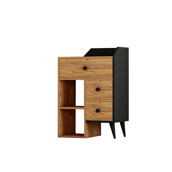 Kommode Star - Atlantic Pine, Sort