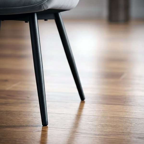 Grå sammetsmatstolar, set om 4 – Modern klädd