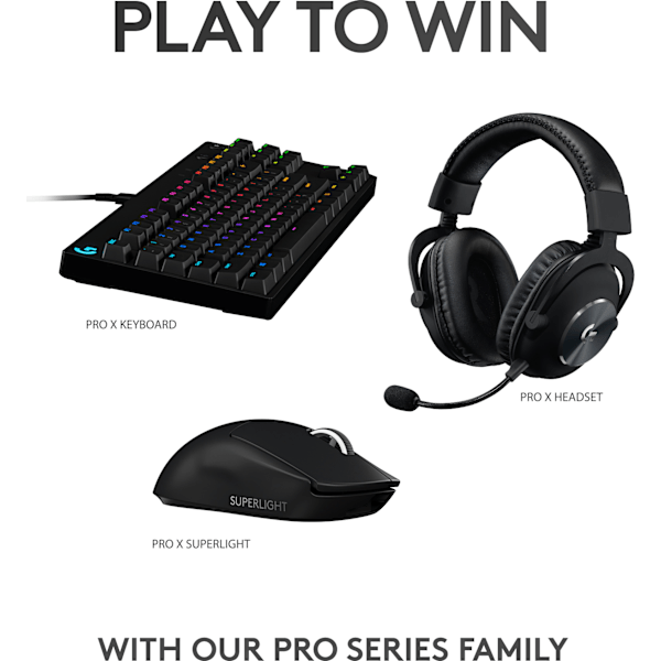 Logitech Pro X Superlight - gaming mus, sort