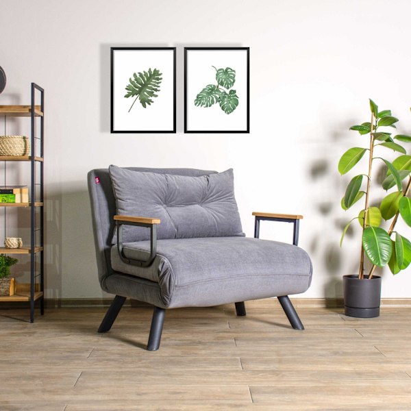 1-sædet sovesofa Sando Single - Grå