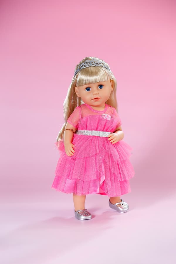Babydukke Prinsessekjole, Pink Tyl, 43 cm
