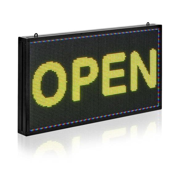 Programmerbar LED-skylt, fullfärg, Bluetooth-app, 63x33 cm