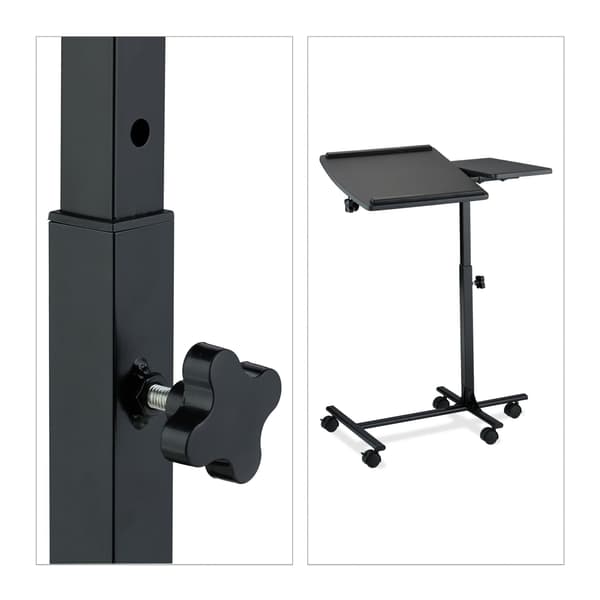 Höjdjusterbart laptopbord med hjul