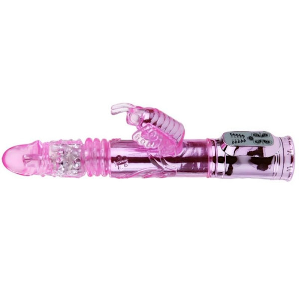Baile - Genopladelig Vibrator med Rotations- og Dunkende Butterf-stimulator