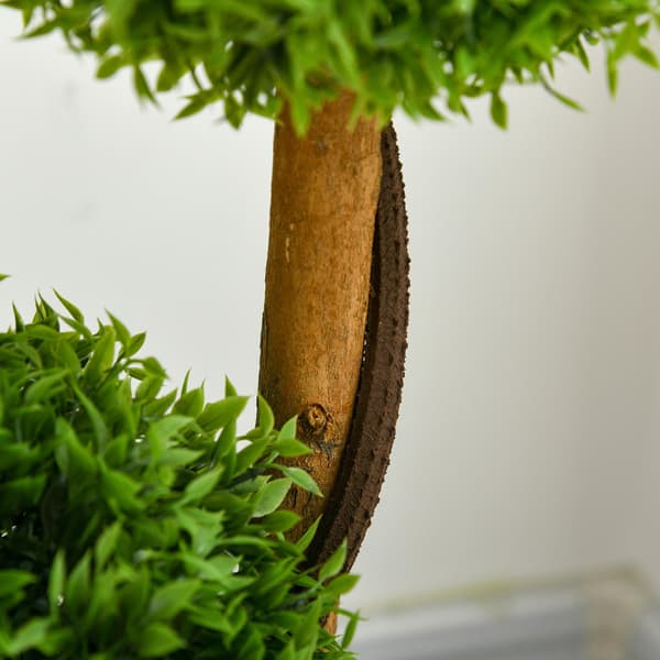 Kunstig buksbom topiary, 110 cm, UV-resistent, 3 kugler