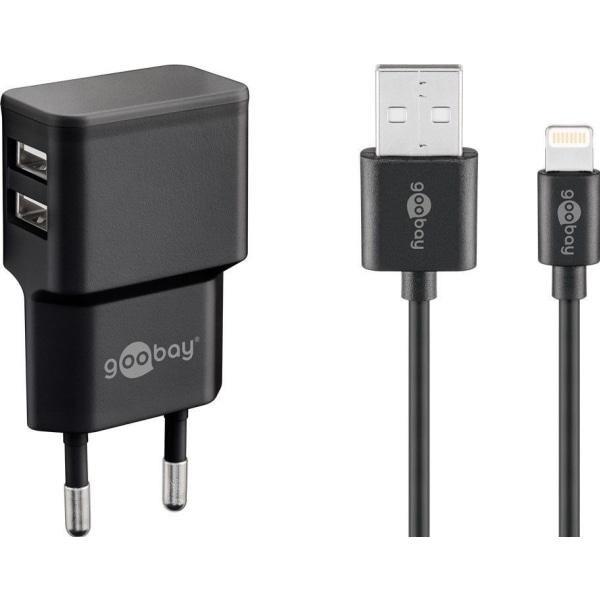 Goobay 44995, indendørs, AC, 5 V, 1 m, Sort