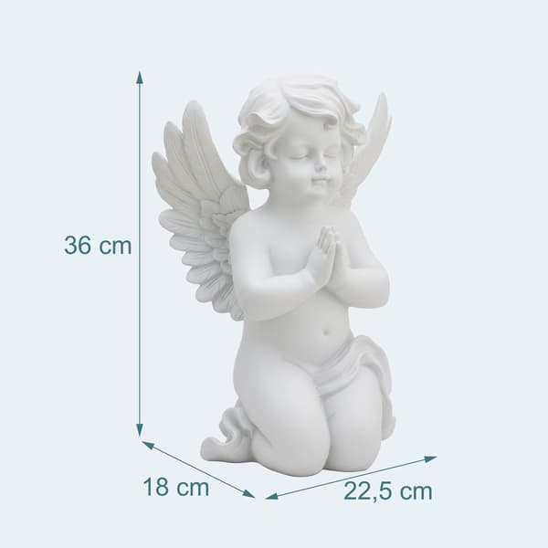 Bedende engelstatue til kirkegård eller have