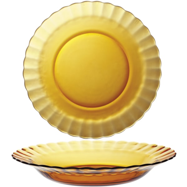Duralex PICARDIE AMBER djup tallrik, orange 230 x 35 mm - set om 6 st.