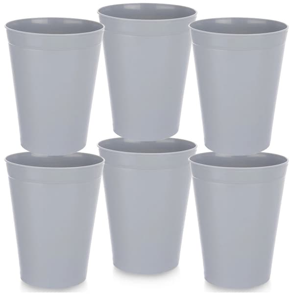 Muovikuppisetti, Harmaa, 300 ml, 6 kpl