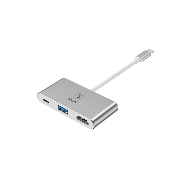 USB-C Hub för HDMI 4K, USB-A 3.0 och USB-C 100W