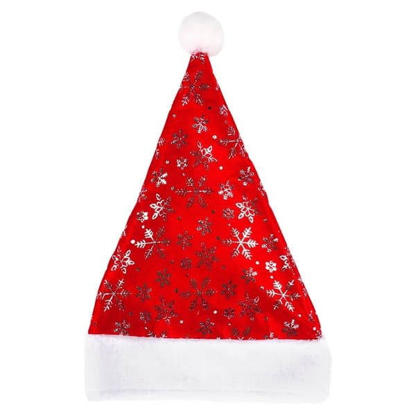 Santa Claus hatt universal med pompom 43 cm