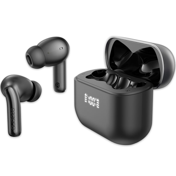 Hovedtelefoner In-Ear TWS ANC ENC LED Novatune Sort