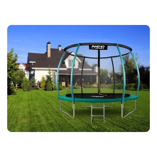 Trampolin til haven 8ft/252cm med indvendigt sikkerhedsnet fra Neo-Sport