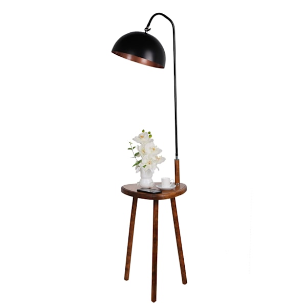 Lattiavalaisin Demet Sehbalı Ahşap Lambader Ceviz Retro 3 Başlıklı