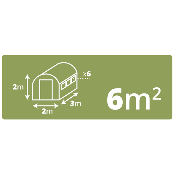 Växthustunnelduk 2x3m 6m² Plonos