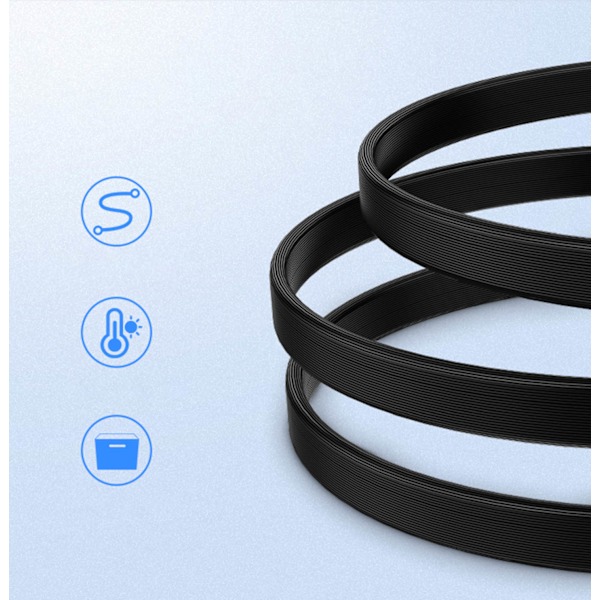 Kabel fladvinklet SATA 1.0-3.0 op til 5Gb/s 0.5m - sort