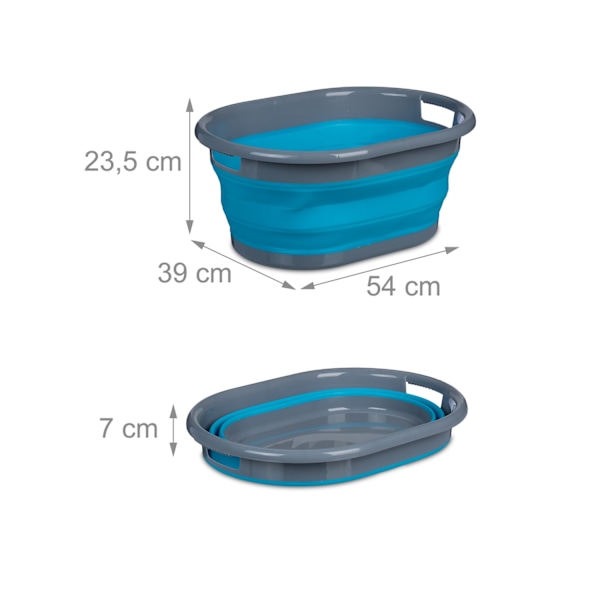 Vikbar tvättkorg 21 l