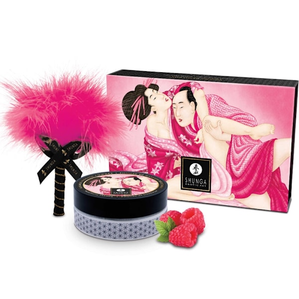 Shunga - Spiselige Massage Powder Kit Raspberry