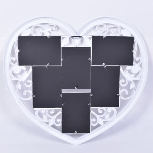 Fotoramme til 6 billeder, hvid, 10x15 cm