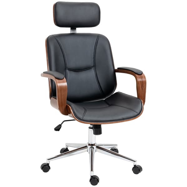 Ergonomisk kontorstol med høj ryglæn, sort