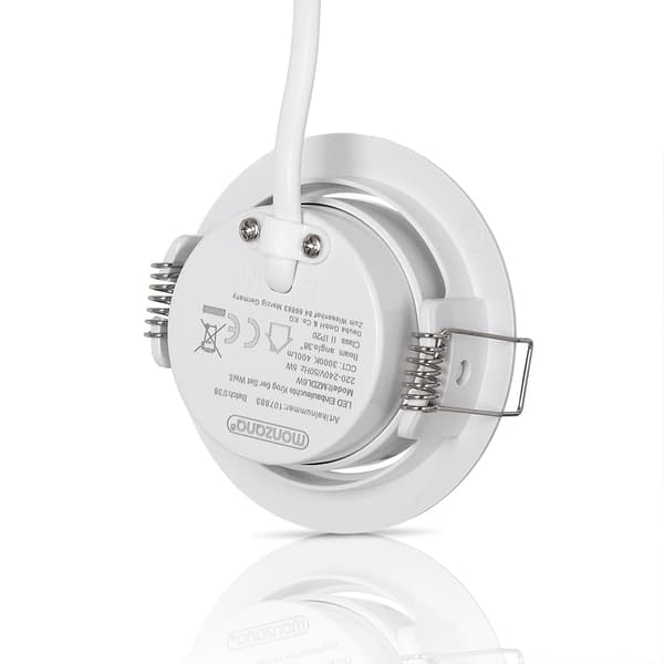 LED infällda taklampor, 6-pack, dimbara, vridbara