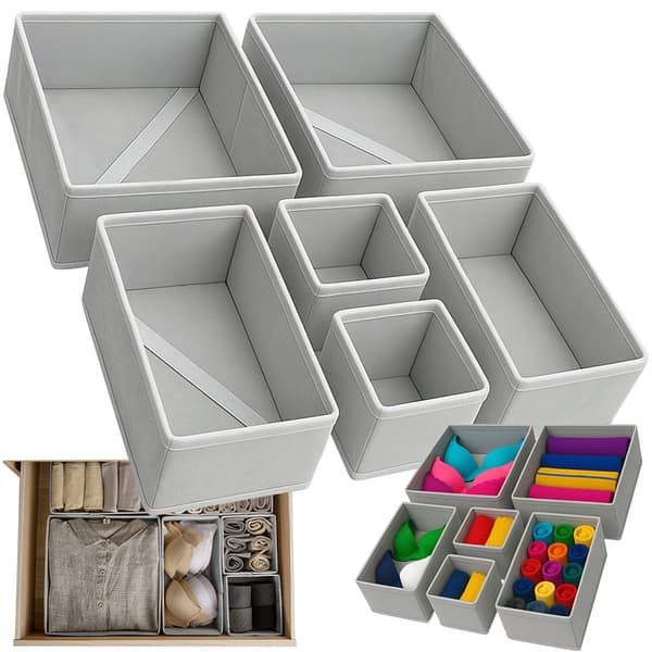 Underklädeslåda, set med 6 non-woven behållare