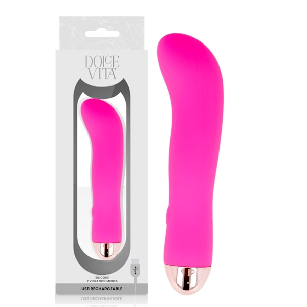 Dolce Vita - Genopladelig Vibrator To Pink 7 hastigheder