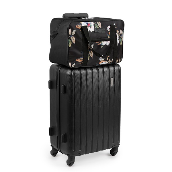 Handbagage till planet 40x25x20 Solier STB01 vita blommor