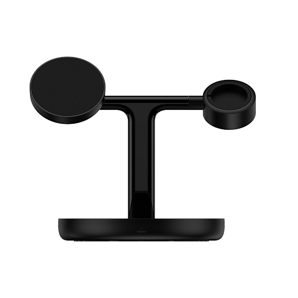 3-i-1-stativ induktiv oplader til iPhone Apple Watch AirPods + USB-C-kabel 1m sort