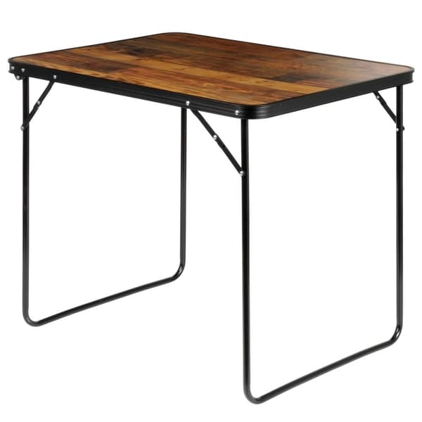Hopfällbart campingbord i aluminium 80x60x70 cm