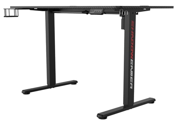 Elektrisk gamingbord, højdejusterbart, sort, 120 cm