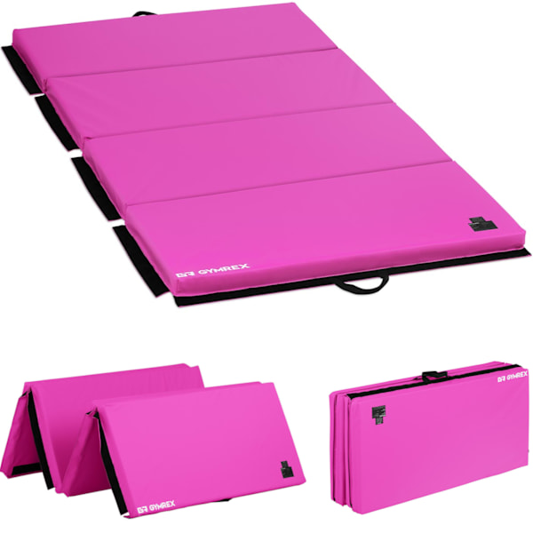 Sammenfoldelig genoptræningsgymnastikmadrasmåtte 200 x 100 x 5 cm pink