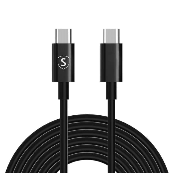 Hurtigopladningskabel USB-C til USB-C 60W, 3A, PD, 3m - Sort