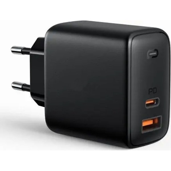 SiGN Snabbladdare USB-C & USB-A, PD, 65W - Svart