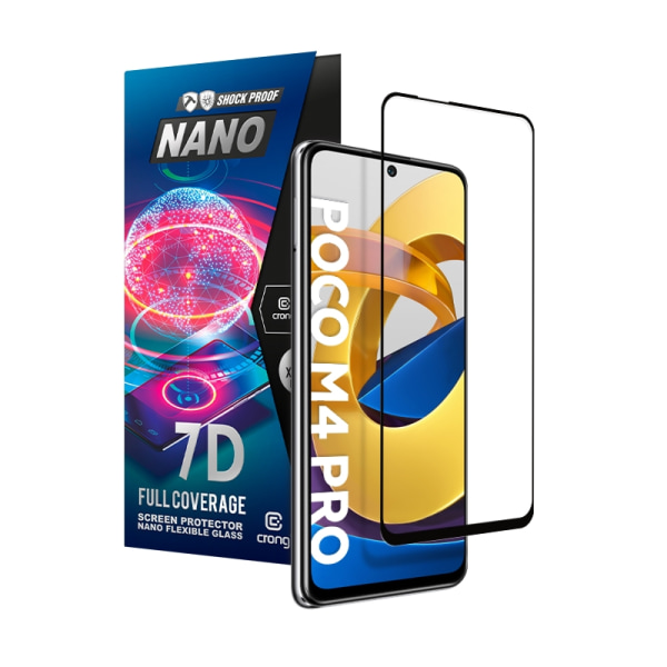 Crong 7D Nano Flexibelt glas – Hybridskärmskydd med full täcknin