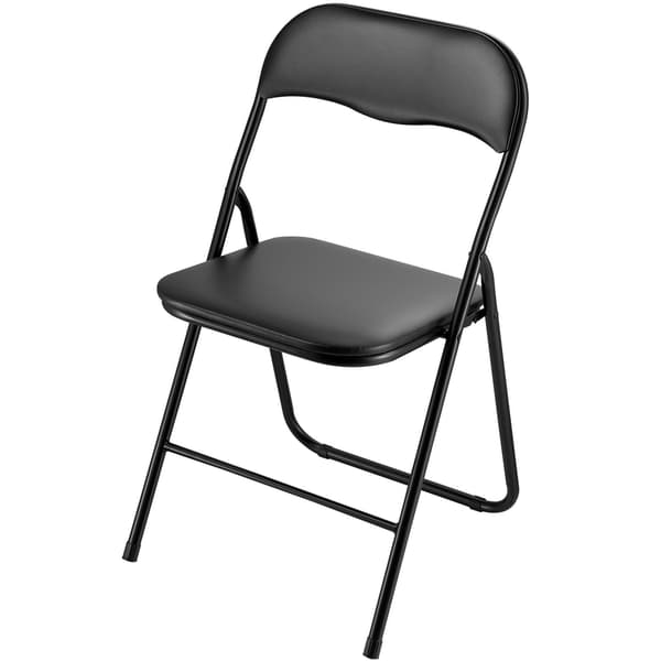 Hopfällbara stolar, 6-pack stoppat PVC-läder, 147 kg