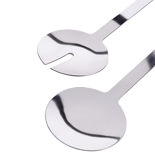 Salladsbestick i rostfritt stål med silverfinish för servering