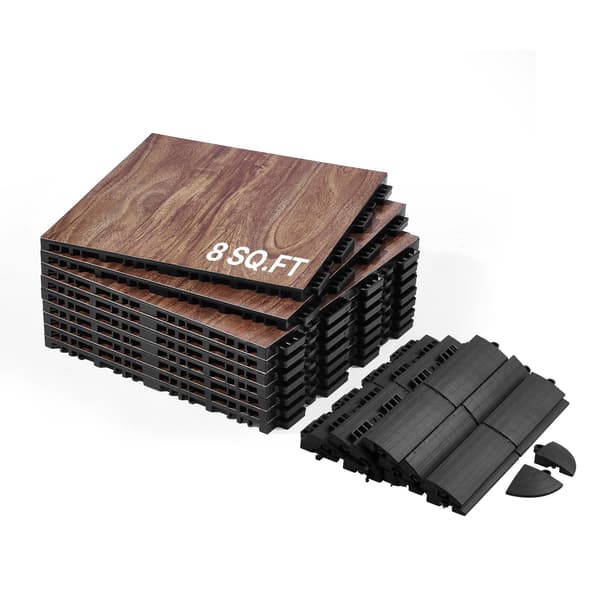 Sammanfogade dansgolvsplattor, vadderade, 9-pack, 30 cm