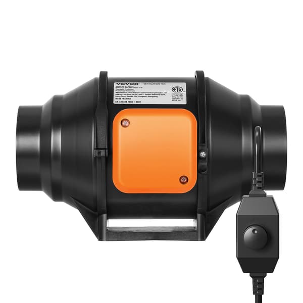 102 mm inline-kanalventilator, 129,7 CFM, variabel hastighed