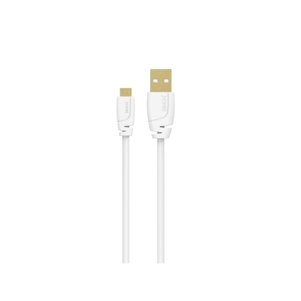 Sinox Micro USB kabel. 0,75 m. Hvid