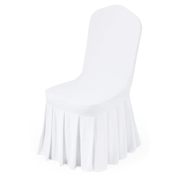 Stolsöverdrag, 30-pack vita stretchiga polyester-spandex